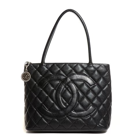 chanel black quilted caviar medallion tote|Best 25+ Deals for Chanel Black Caviar Medallion Tote .